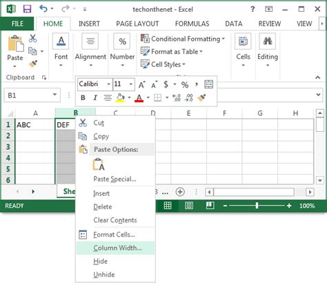 How To Change The Width Of A Column In Excel Printable Templates