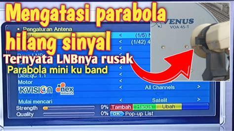 Cara Mengatasi Parabola Tidak Ada Sinyal Parabola Mini Ku Band YouTube