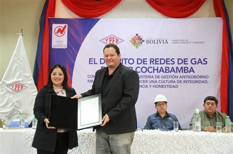 Ypfb Redes De Gas Cochabamba Recibe Certificaci N Iso