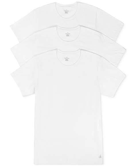 Calvin Klein Mens Cotton Classics Crew Neck Classic Fit 3 Pack Macys