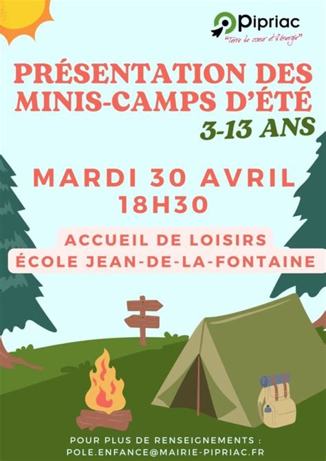 Soir E De Pr Sentation Des Mini Camps D T De L Accueil De Loisirs