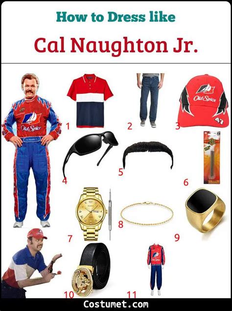 Cal Naughton Jr. (Ricky Bobby) Costume for Cosplay & Halloween - Geek N Game