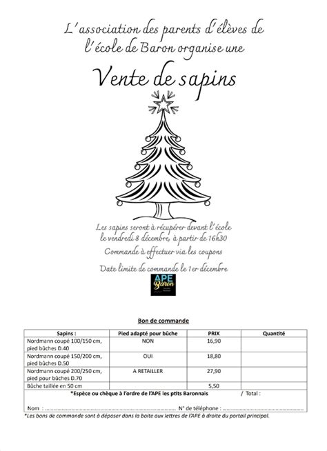 Mairie De Baron Vente De Sapins