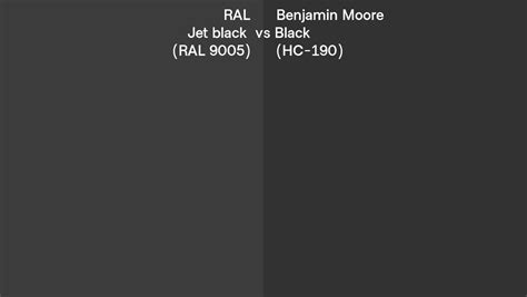 Ral Jet Black Ral Vs Benjamin Moore Black Hc Side By Side