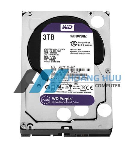 Ổ cứng WD Purple 3TB WD30PURX - HoangHuu.vn | Máy tính - Camera - Máy ...