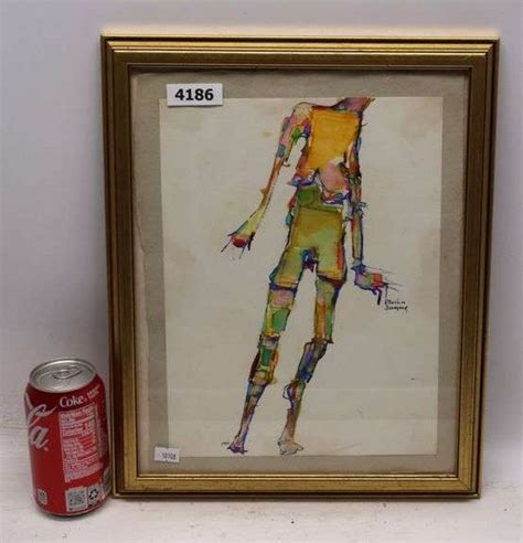 Martin Sumers Modernist Watercolor Nude Painting Dixon S Auction At