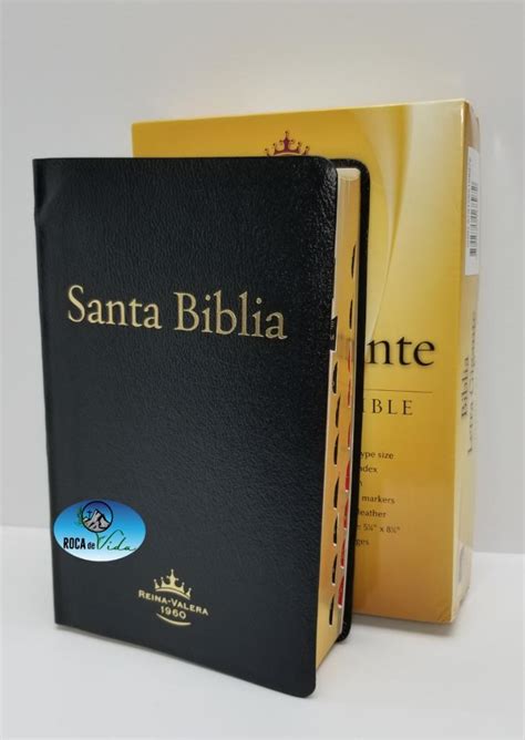 Biblia Reina Valera 1960 Letra Gigante Piel Fabricada Negro con Índice