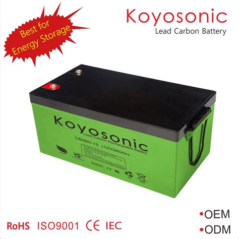 Koyosonic Pure Lead Carbon Sealed 12 Volt Batteria 12v 260ah Solar Lead Carbon Battery For Off