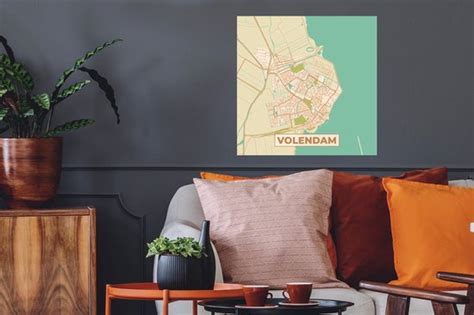 Poster Kaart Volendam Plattegrond Stadskaart X Cm Bol