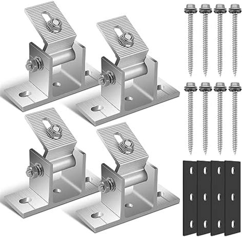 4 Stück Solarpanel Halterung Dachhaken 10 60 Einstellbar Pv Modul