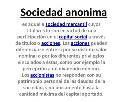 Sociedad anonima