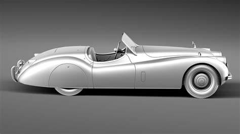 Jaguar Xk120 Roadster 1948 1954 3d Model 129 3ds C4d Fbx Lwo