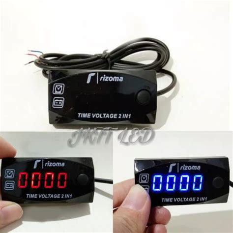 Jual Voltmeter 2 In 1 Volt Meter Aki Dan Jam 2 Fungsi Voltmeter Digital