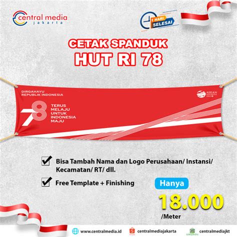 Jual Cetak Spanduk Umbul Umbul Hut Ri Banner Dirgahayu Indonesia 17 Agustus Spanduk Jakarta