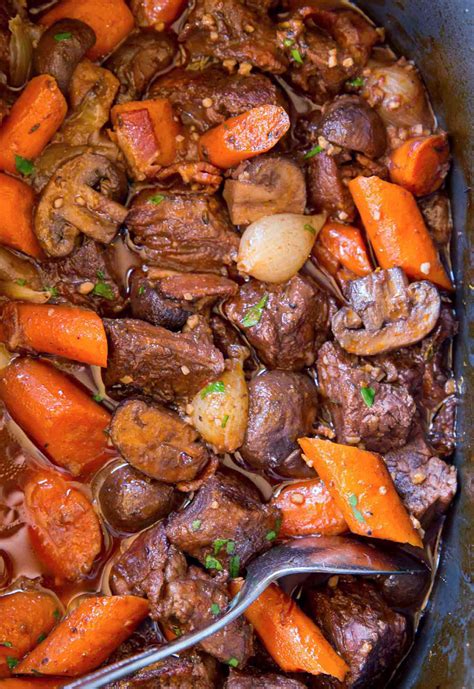 Slow Cooker Beef Bourguignon - Dinner, then Dessert