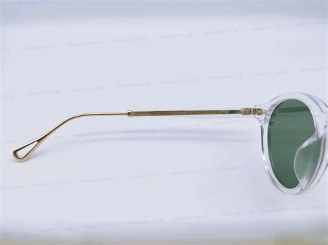 MOSCOT MILTZEN TT Crystal Gold Frame Green Lenses Sun Glasses 46 22 145