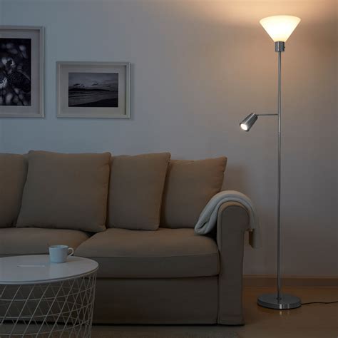 Flugbo Floor Uplighterreading Lamp Nickel Plated Ikea