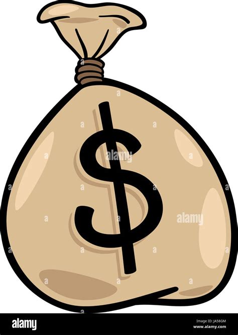 Cartoon Illustration Sack Dollar Clipart Stockfotografie Alamy