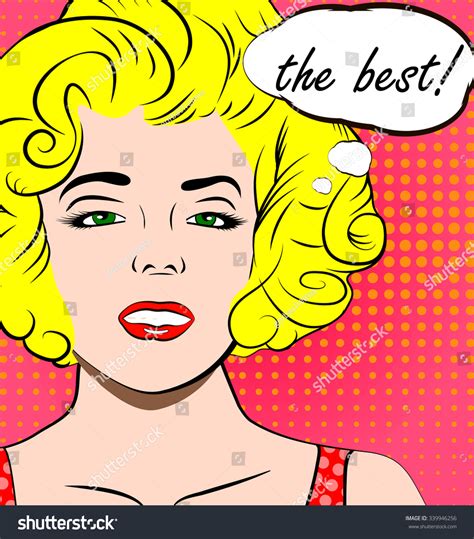 Close View Pretty Blonde Sexy Woman Stock Vector Royalty Free 339946256 Shutterstock