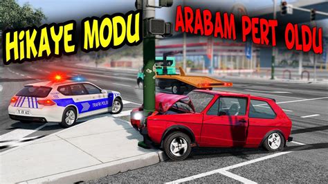 Arabam Pert Oldu Kar Yer Modu Beamng Drive Youtube