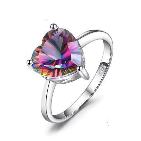 Natural Rainbow Fire Mystic Topaz Ring Quymart Jewelry