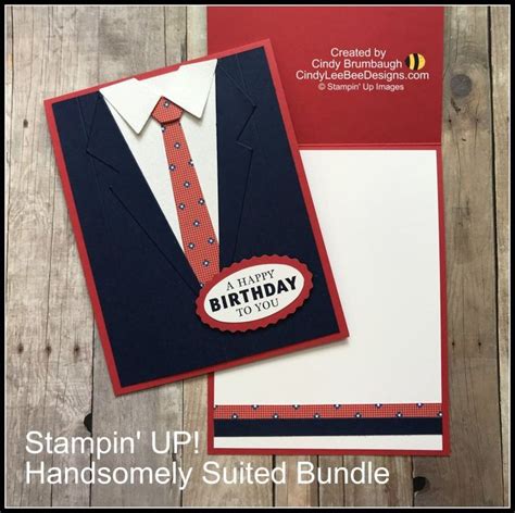 Stampin Up Handsomely Suited Bundle Video Tutorial Birthday Cards