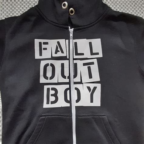 Fall out boy zip up hoodie Size small / medium ... - Depop