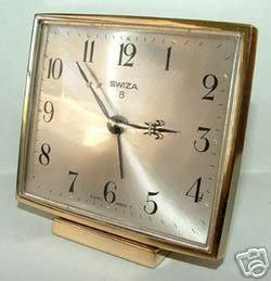 Vintage Swiza Day Brass Alarm Clock Swiss Made