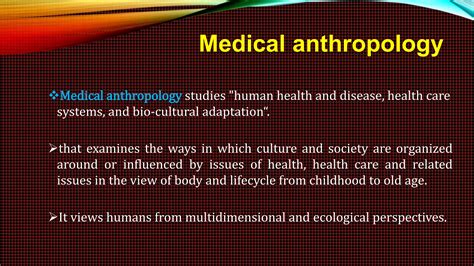 Medical Anthropology By K2 Production Ppt