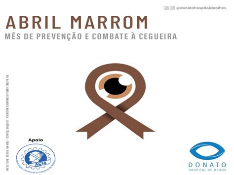 Abril Marrom Mês de Prevenção e Combate à Cegueira Associação