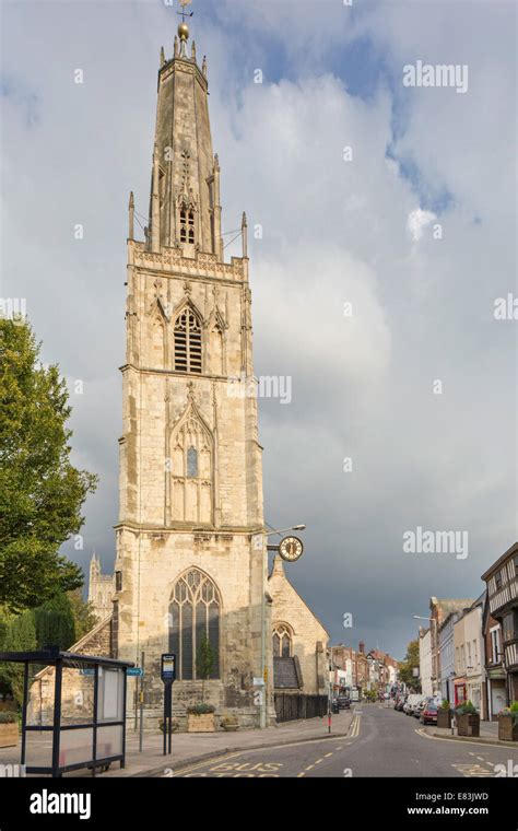 Evening Light Over St Nicholas Church From Westgate Street Gloucester