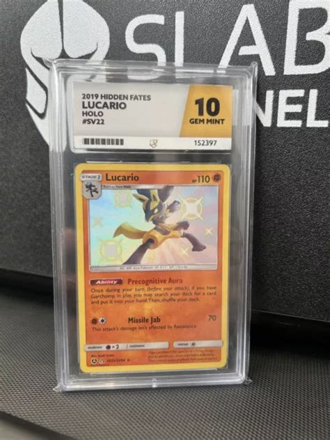 Pok Mon Tcg Lucario Hidden Fates Sv Sv Holo Shiny Holo Rare Ace