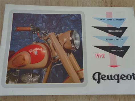 Peugeot Catalogue Pub Brochure Moto Velomoteurs Triporteurs