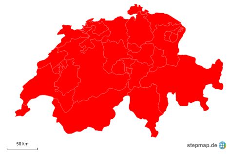 StepMap SCHWEIZ Landkarte für Schweiz