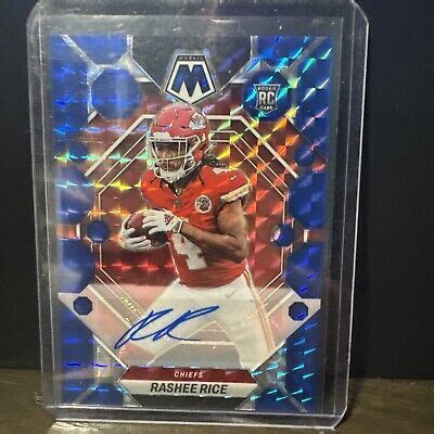 Rashee Rice 2023 Panini Mosaic No Huddle Blue Rookie Auto RC Autograph