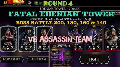 Round 4 Fatal Edenian Tower Boss Battle 200 180 160 And 140rewards