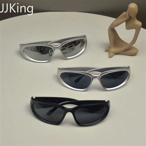 【jjking】y2k Retro Sports Sunglasses For Men Original Handsome Korean Style Riding Shades For Men