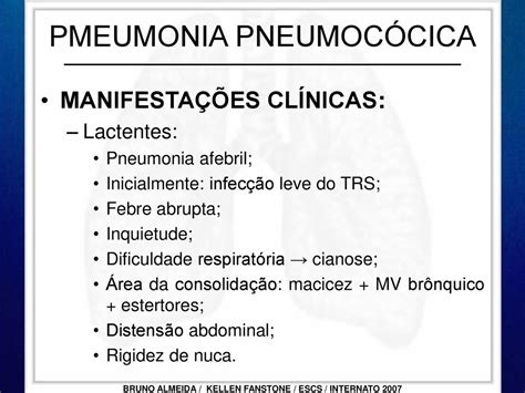 Relato de Caso e Pneumonias Comunitárias ppt carregar