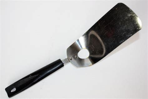 Vintage Ekco Flexible Egg Spatula-Black Handle-Left