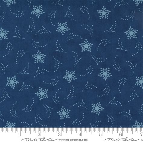 Moda Starlight Gatherings Star Flower Blender Snowflake Royal Fabric By