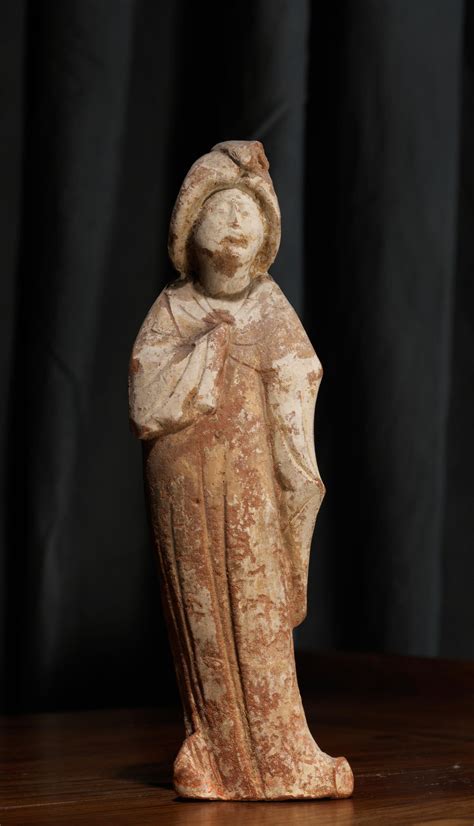 A Painted Pottery Figure Of A Court Lady Tang Dynasty 618 906 AD