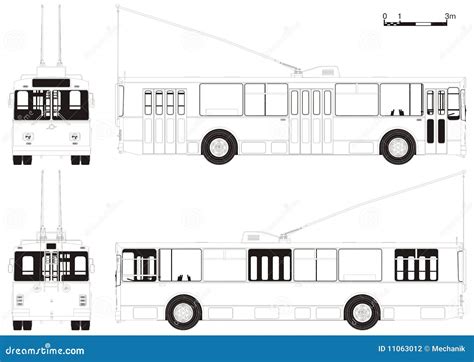 Vector Drawing Urban Trolleybus Stock Vector - Illustration of ...