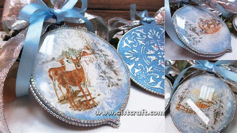 Christmas Ornaments DIY Decoupage Decorations Ideas YouTube