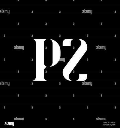 PZ P Z letter logo design. Initial letter PZ uppercase monogram logo ...