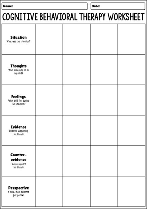 16 Cognitive Therapy Worksheets Free PDF At Worksheeto