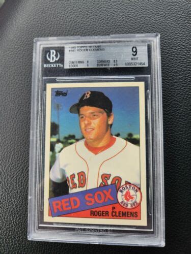 1985 TOPPS TIFFANY ROGER CLEMENS 181 ROOKIE RC BGS 9 MINT EBay