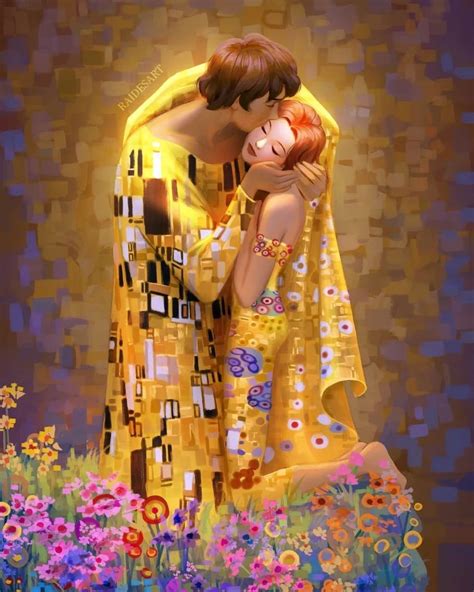 Raide on Instagram: "This Kiss 💛 I love the original painting by Gustav Klimt, and I really ...