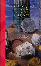 Amazon Antología de la poesía española del siglo XX Volumen I 1900