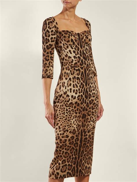 Leopard Print Cady Mini Dress Dolce And Gabbana Matchesfashion Uk