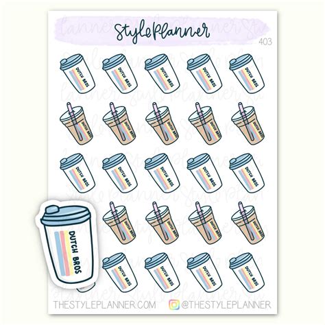 Dutch Bros Coffee Stickers | Style Planner